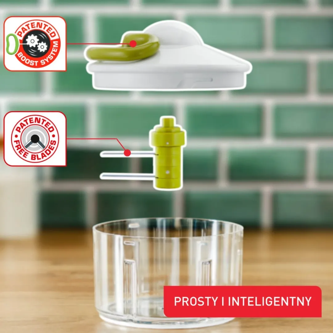 Zestaw rozdrabniacz chopper oraz mikser ręczny TEFAL 500/900ml