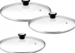 Zestaw szklanych pokrywek TEFAL 24/26/28 cm