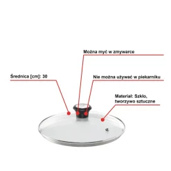 Zestaw szklanych pokrywek TEFAL 24/26/30 cm